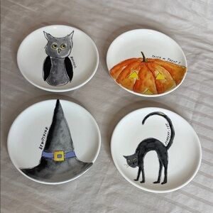 Rae Dunn Artisan Collection Ceramic Plate Set of 4